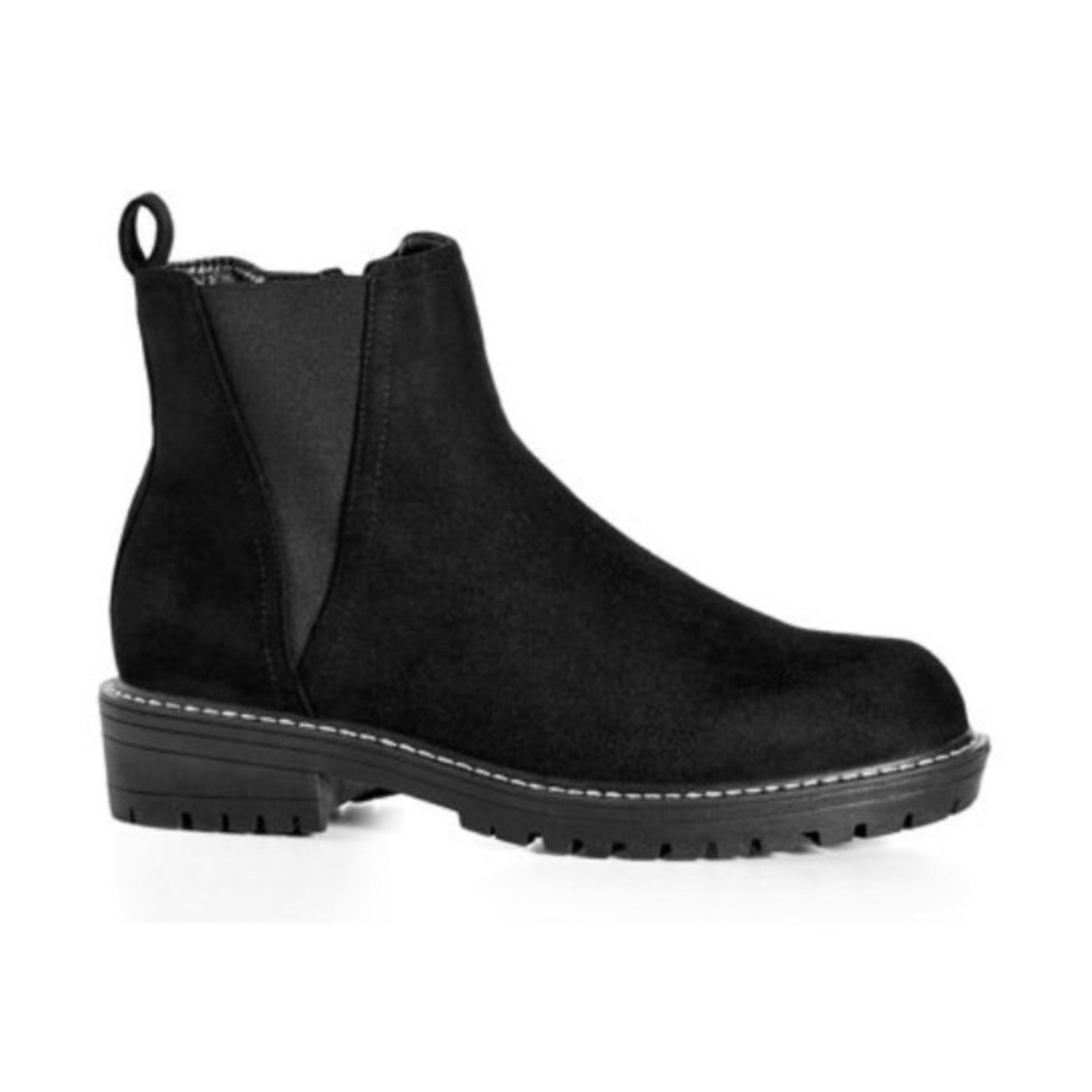Evans Women’s Wide Fit Sierra Faux Suede Zip Ankle Boot NEW without box